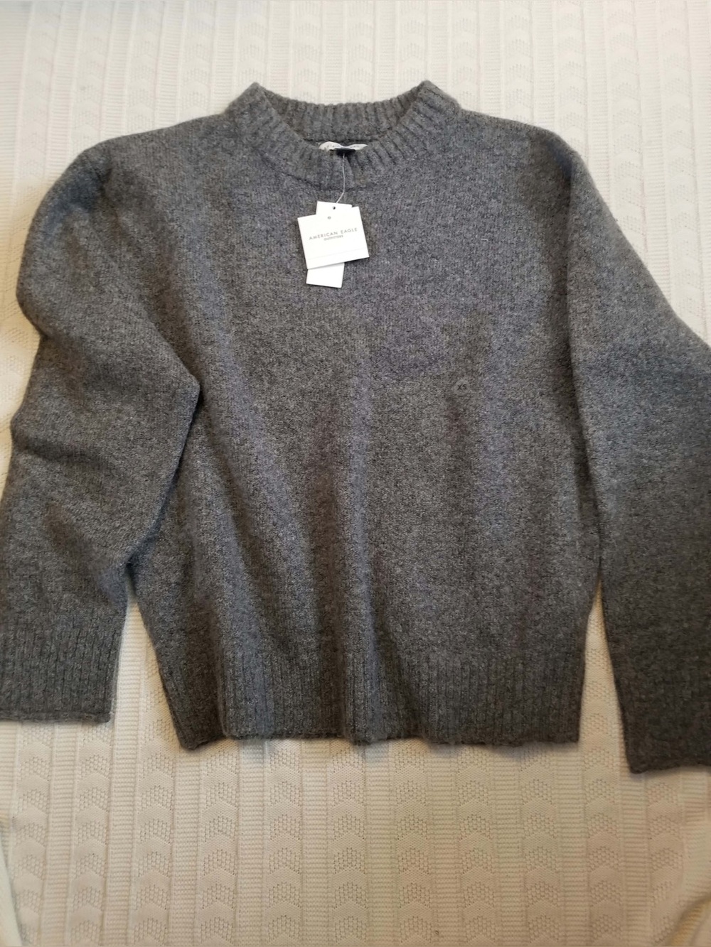 American Eagle Outfitters Gray Crewneck Sweater
